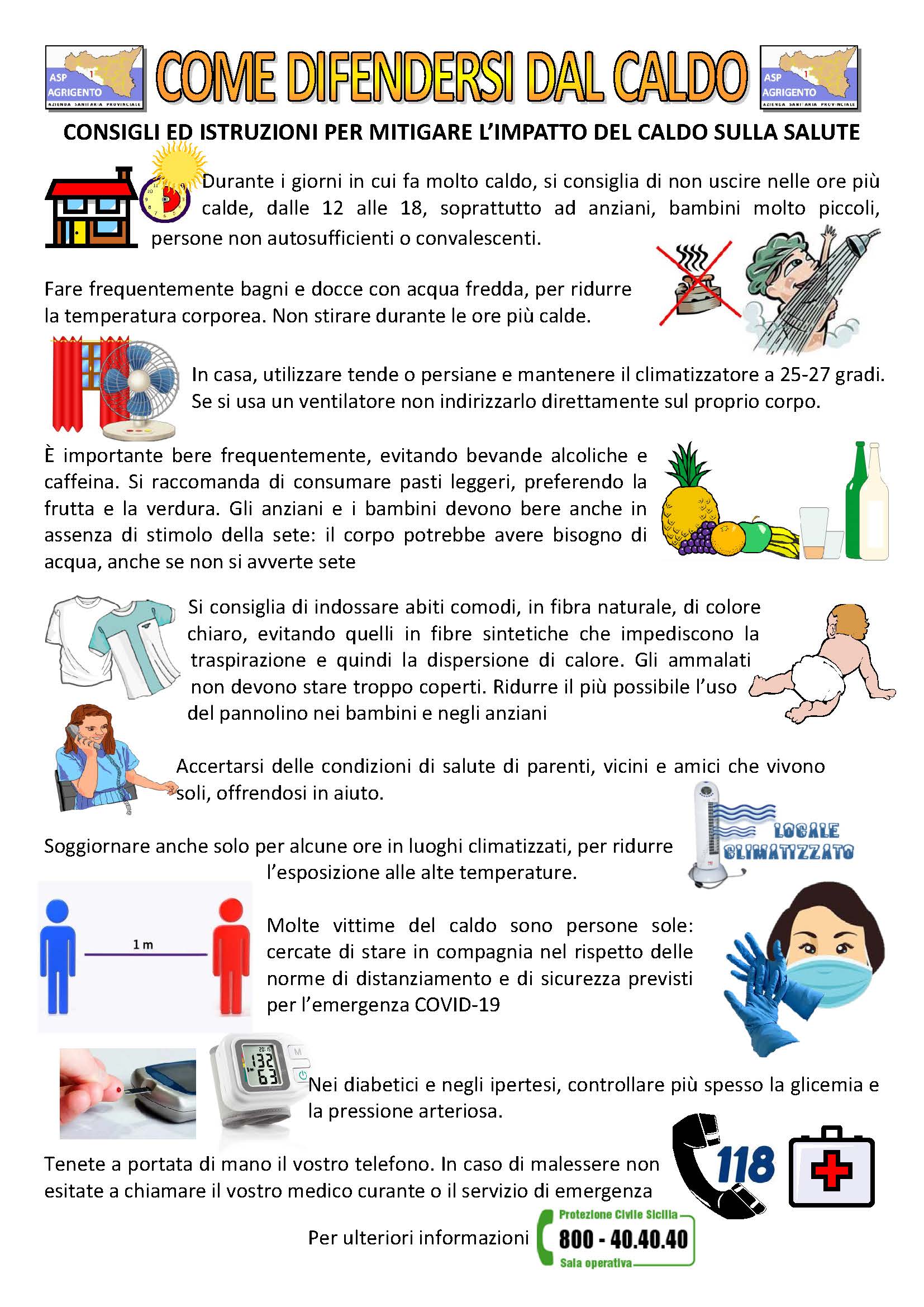 come difendersi dal caldo